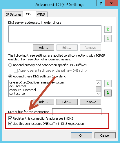 TCP/IP settings