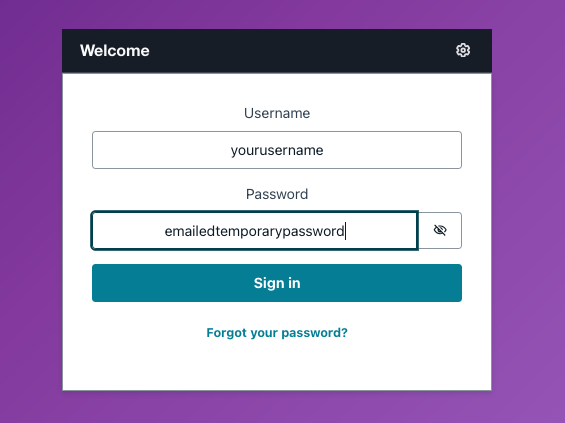 Application login