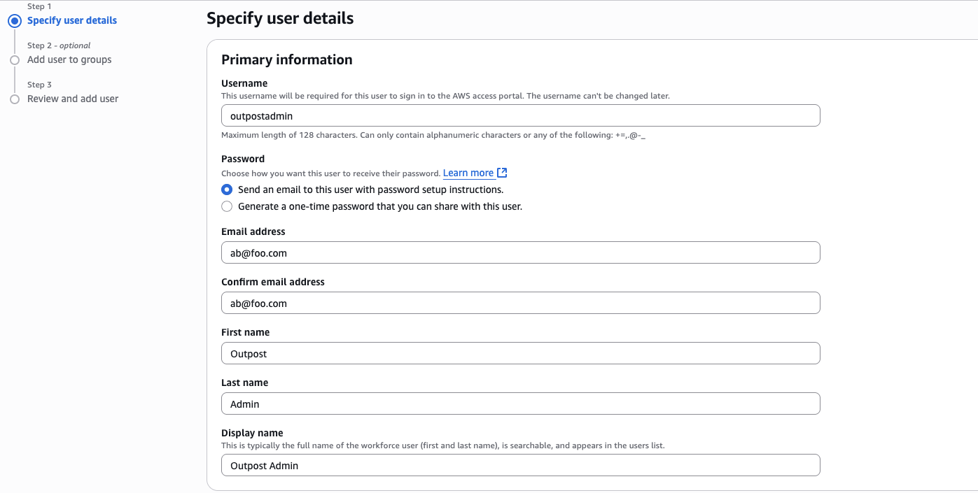 Add SSO User