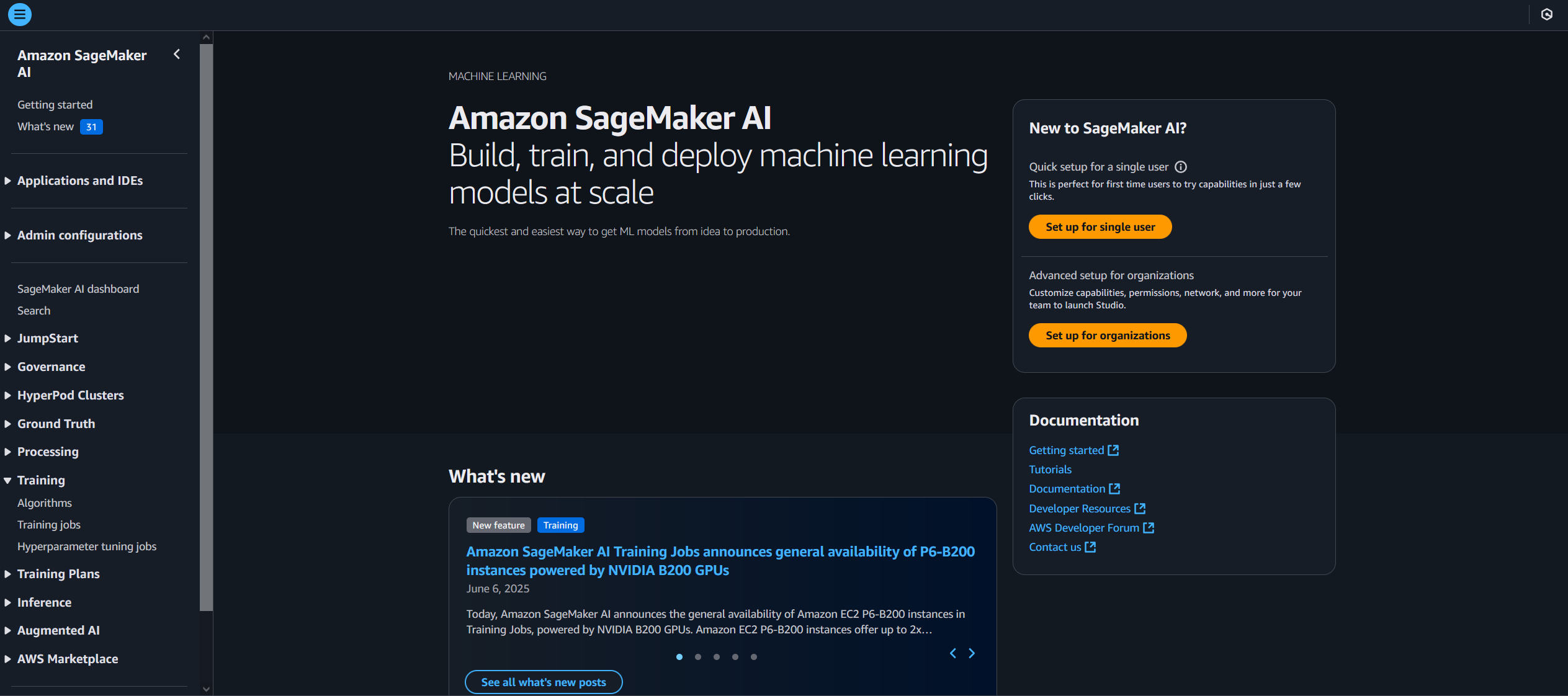 SageMaker Training Jobs Selection