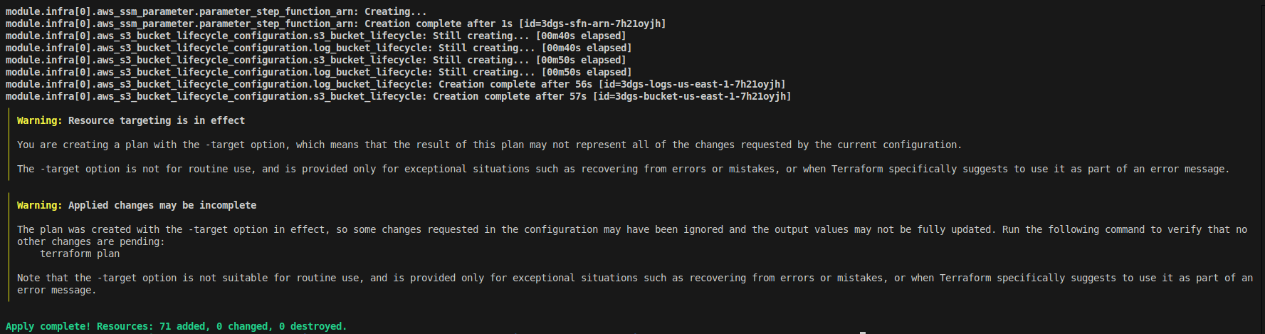 Terraform Base Stack Output