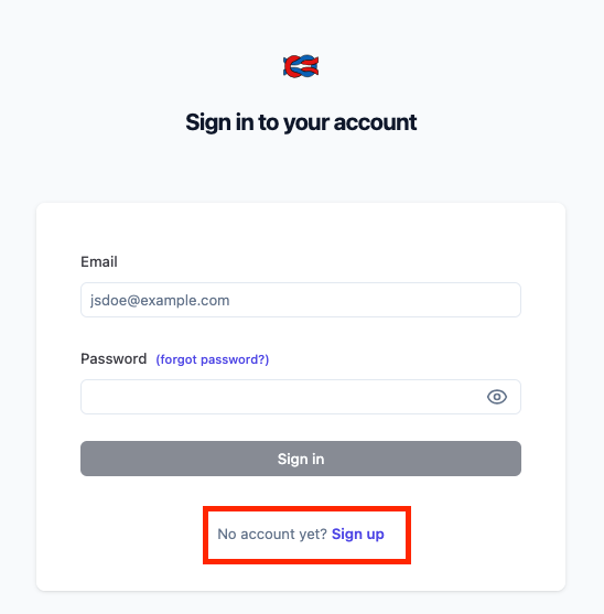 LangFuse signup page